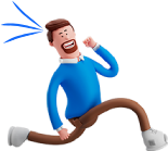 Cartoon character shouting